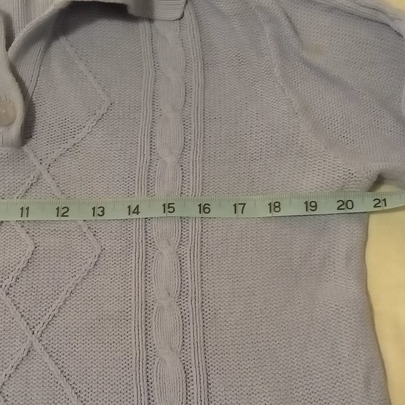 TRADITION Solid Collared Knit Sweater US 10-12 Size - Picture 3 of 9